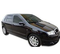 J&J AUTOMOTIVE Wind Deflectors for Skoda Fabia mk1 Saloon/Hatchback/Estate 2000-2007 4pcs, Black, Aerodynamic, Easy Installation