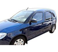 J&J AUTOMOTIVE Wind Deflectors for Skoda Roomster 2006-2015 4pcs, Black, Aerodynamic, Easy Installation