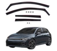 J&J AUTOMOTIVE Wind Deflectors for Volkswagen Golf mk8 2020-Up 4pcs, Black Tint, Extra Durable, Reduce Wind Noise, Car Wash Safe