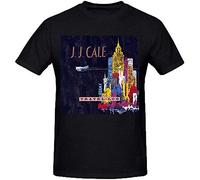 J J Cale Travel Log Men T Shirt Printed Tee Top Camiseta Short-Sleeve Black 3XL