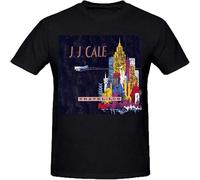 J J Cale Travel Log Men T Shirt Printed Tee Top Camiseta Short Sleeve Black S