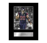 J. J. Watt Signed Mounted Photo Display Houston Texans #05 NFL Printed Autograph Gift Picture Print