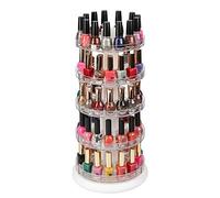 J JACKCUBE DESIGN Acrylic Rotating Nail Polish Display Stand Spinning Rack Holds 115 - 195 Bottles, 5 Tier Storage Holder Organiser for Nail Polish, Makeup, Essential Oil and more- MK548A