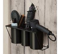 J JACKCUBE DESIGN JackCubeDesign Hair Dryer Holder Hair Styling Product Care Tool Organizer Bath Supplies Accessories Tray Stand Storage Bathroom Steel Hair Dryer Holder(Black) MK470B