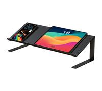 J JAKCUBE Design Tablet Drawing Stand, Desk Organizer Smartphone Book Stand, Black Metal Phone Charging Docking Station Reading Display Holder Organizer, Document Copy Notebook Holder -MK294E