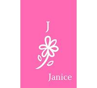 J Janice: Personalized Journal To Write In For Women, Girls. Pink Small Notebook with Lined Pages