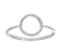 (J) Jewelco London 9ct White Gold Round 7pts Diamond Circle Dress Ring - DR1AXL507W