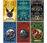 J.K. Rowling Collection 6 Books Set (Harry Potter and the Cursed Child Parts One and Two, Fantastic Beasts The Crimes of Grindelwald,The Original Screenplay,Quidditch Through the Ages and more)