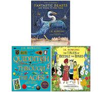 J.K. Rowling Illustrated Edition Collection 3 Books Set (Fantastic Beasts and Where to Find Them, Quidditch Through the Ages, The Tales of Beedle the Bard)