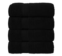 J K ZONE 4 Pack Large Bath Towels Set 100% Egyptian Cotton Hotel Quality Towels Extra Soft Fast Absorbent Long Lasting Material Guest Towel Bathroom Matching Towels 70 x 120 cm (Charcoal)