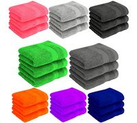 J K ZONE Pack of 24 Face Cloths Flannels Washable Towel 500Gsm Quality 100% Cotton Soft Cloth Makeup Remover Gym Towel Super Absorbent Towels Size 30 x 30 cm (Navy)