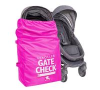 J.L. Childress Control Bag for Single and Double Strollers, Stroller Bag for Airplane, Large Travel Bag for Airplane Stroller, neon Pink, One Size, Drawstring Bag with Airtag Holder and Carrying