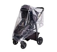 J.L. Childress Deluxe Stroller Rain Cover - Universal Stroller Poncho - Clear with Adorable Printed Pattern - Stroller Accessory for Weather Protectio