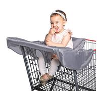 J.L. Childress Healthy Habits by Shopping Cart and High Chair Cover Lightweight Compact Washable Cover to Protect Baby and Toddler, Grey