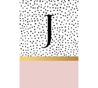 J Letter Notebook: Cute Pink Spotty Initial Monogram Lined Journal, 6 x 9 inches, 120 Pages, Personalised Gift for Girls and Women, Mum, Nan, Student, Teacher, Sister