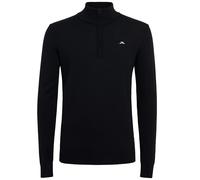 J.LINDEBERG GOLF KIAN MERINO ZIP NECK SWEATER - BLACK