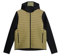 J.LINDEBERG HOLDEN QUILT HYBRID HOODED JACKET - OIL GREEN
