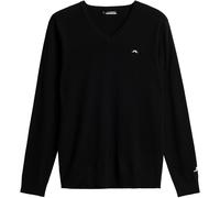 J.LINDEBERG LYMANN TOUR MERINO V-NECK GOLF SWEATER - JL BLACK