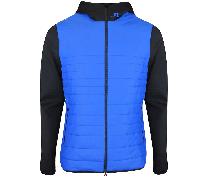 J.LINDEBERG MARTINO QUILTED HYBRID HOODED JACKET - NAUTICAL BLUE