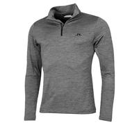 J.Lindeberg Mens Destry Zip Mid Layer Sweater - Dark Grey Melange - S