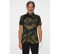 J LINDEBERG Mens Golf Tour Tech Print Polo, Green, Size S, Men Green