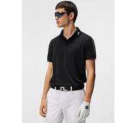 J LINDEBERG Mens Golf Tour Tech Reg Fit Polo - Black, Black, Size L, Men Black