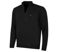 J.Lindeberg Mens Kiyan Merino Quarter Zip Sweater - Black - XL