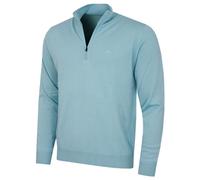 J.Lindeberg Mens Kiyan Merino Quarter Zip Sweater - Forget-Me-Not - L