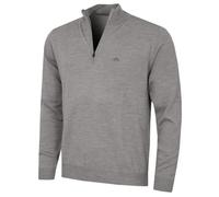 J.Lindeberg Mens Kiyan Merino Quarter Zip Sweater - Light Grey Melange - L