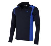 J.Lindeberg Mens Lukas Quarter Zip Mid Layer Sweater - Club Blue - M