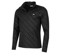 J.Lindeberg Mens Luke Deboss Mid Layer Sweater - Bias Bridge Black - S