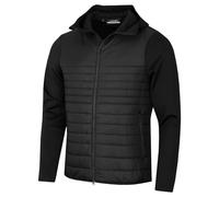 J.Lindeberg Mens Martino Quilt Hybrid Hooded Jacket - Black - L