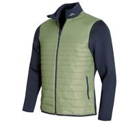 J.Lindeberg Mens Martino Quilt Hybrid Water Repellent Jacket - Oil Green - L