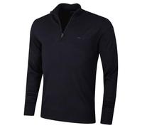 J.Lindeberg Mens Merino Blend Turtleneck 1/2 Zip Golf Sweater | Finest Italian Merino wool Soft feel Natural thermoregulation Ribbed cuffs hem
