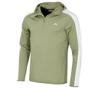 J.Lindeberg Mens Quarter Zip Hood Midlayer Hoody - Oil Green - L