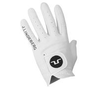 J.Lindeberg Mens Ron Leather Golf Glove - White - M