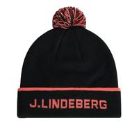 J.Lindeberg Mens Stripe Beanie Hat - Black - One Size