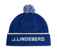 J.LINDEBERG STRIPE GOLF BEANIE - BLUE / WHITE