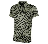 J.LINDEBERG 2025 TOUR TECH PRINT GOLF POLO - TIGER OLIVE - M