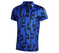 J.Lindeberg Mens Tour Tech Reg Fit Polo Shirt - Glitch Bridge Blue - S