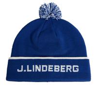 J.Lindeberg Mens Stripe Beanie Hat - Sodalite Blue - One Size