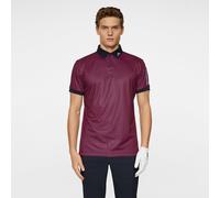 J.LINDEBERG 2025 TOUR TECH PRINT GOLF POLO - GEO NAVY - M