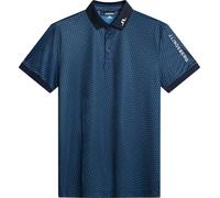 J.Lindeberg Tour Tech Print Shadow Bridge Navy S Polo Shirt