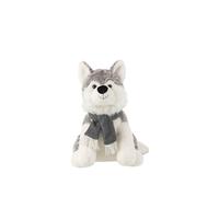 J-Line Pluche Husky + Scarf - Polyester - Grijs - Large