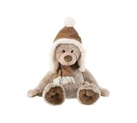 J-Line Plush Bear + Hat - Polyester - Brown - Large