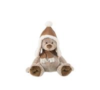 J-Line Plush Bear + Hat - Polyester - Brown - Medium