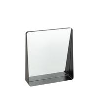 J-Line Square Wall Mirror Metal/Glass Black