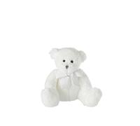 J-Line Teddy Bear Bow Polyester White Small