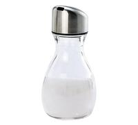 J&M Design Sugar Dispenser With Pour Spout For Coffee Bar Accessories, Tea & Baking Essentials w/Stainless Steel Lid - 9.5oz Clear Acrylic Jar Spoon Pourer Shaker Container