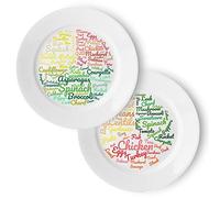 j&m Original Healthy Eating Plate & Low Carb Diet Plate (2 Pack)